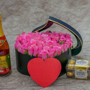Flowers, Chocolates and Wine Gift Hamper