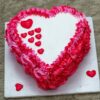 Heart Shaped Love Vanilla Cake