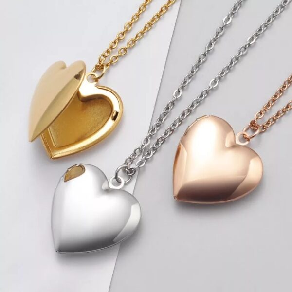 Locket Necklace -Gold Stainless Steel