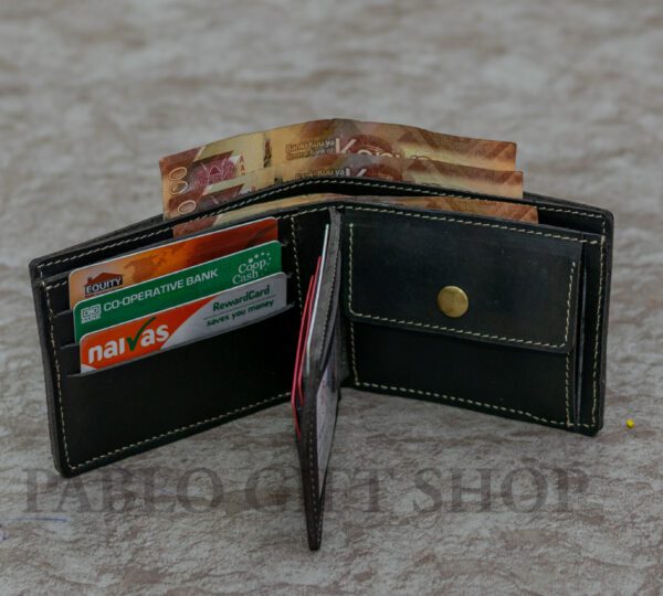 Men's Wallet with Coin Pocket-Pure Leather