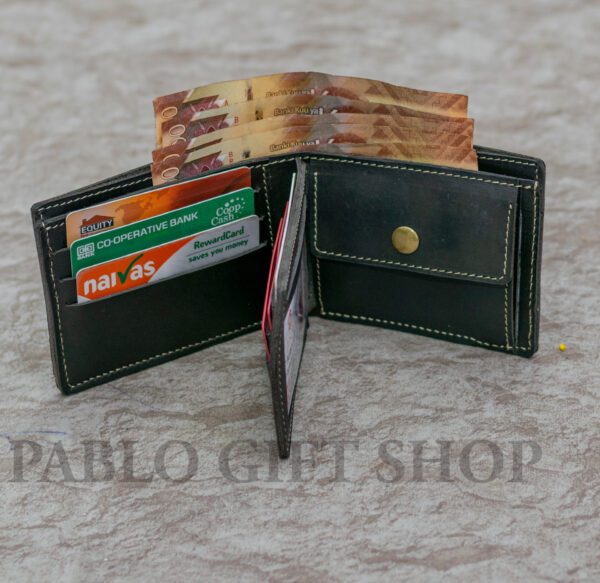 Men's Wallet with Coin Pocket-Pure Leather