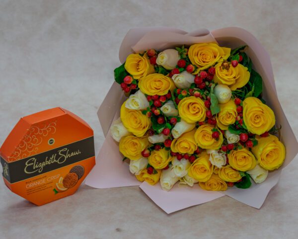 Mixed Flowers and Elizabeth Shaw Chocolate