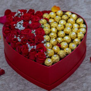 Passion Flower Box- Roses, Baby Breath and Chocolates