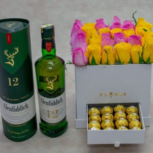 Pastel Flower Box and Glenfiddich Whisky