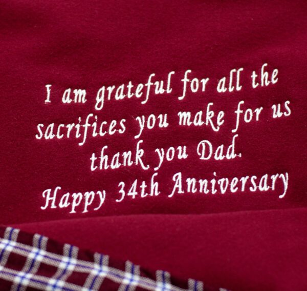 Personalised Dad's Anniversary Maasai Fleece Blanket