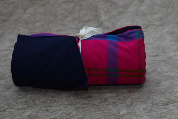 Pink and Blue Cheeked Maasai Cover Up with a Pink Fleece
