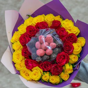 Strawberries Dipped In Chocolate Bouquet