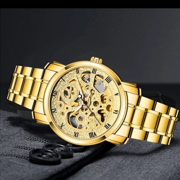 WINNER HOO5M Gold Men's Quartz Wrist Watch