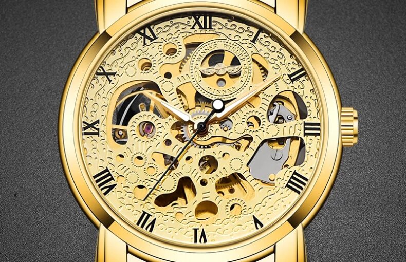 WINNER HOO5M Gold Men's Quartz Wrist Watch