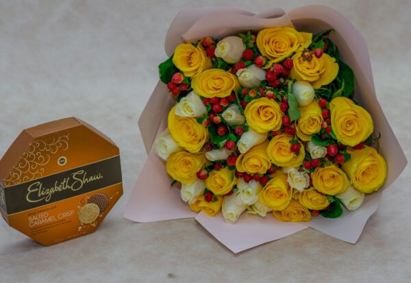 Yellow Roses and Salted Caramel Chocolate