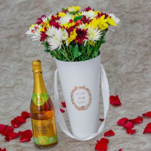 Chrysanthemums Flowers in a Vase and Rendez Vous Drink