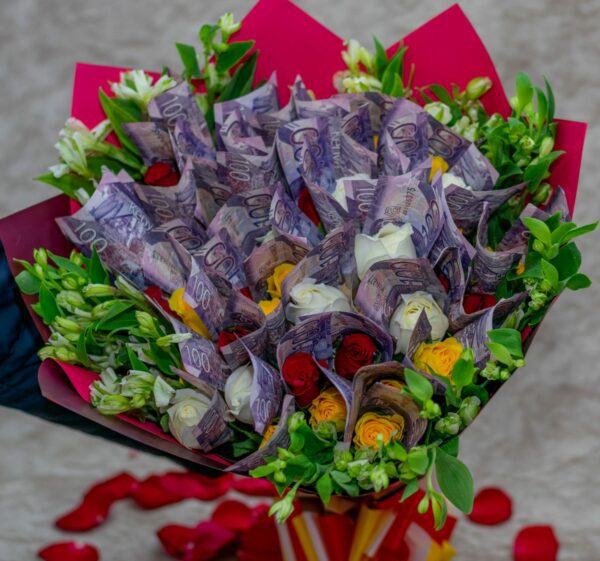 Money Bouquet with Kenya Shillings Notes