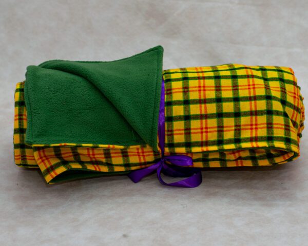 Yellow Checked Maasai Blanket
