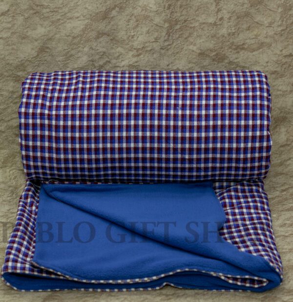 Blue Fleece and Checked Masaai Blanket