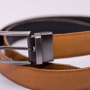 Tan Brown and Black Double-sided Belt