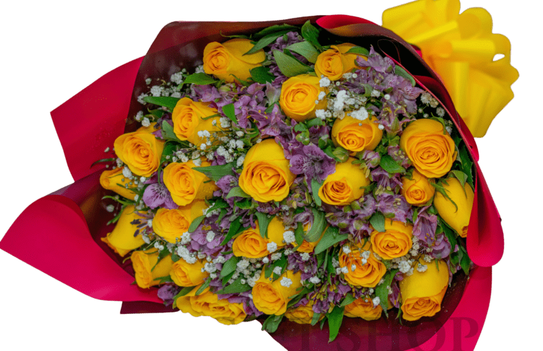 Yellow Roses and Alstroemeria Bouquet