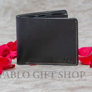 Engraved Personalized Brown Leather Wallet