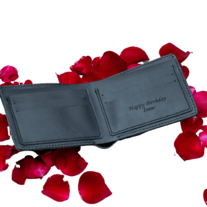 Personalised Engraved Black Wallet