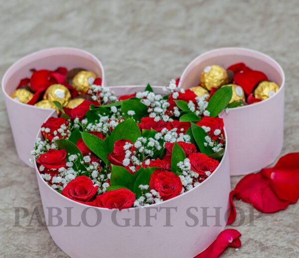 Flower Box- Red Roses