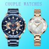 Couple Wrist Watches- Curren Gift Set