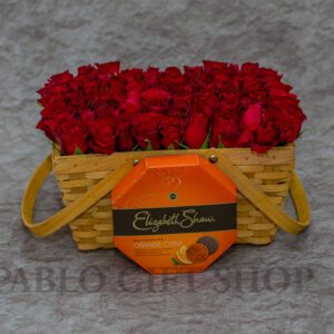 Basket of Roses and Chocolate Hamper