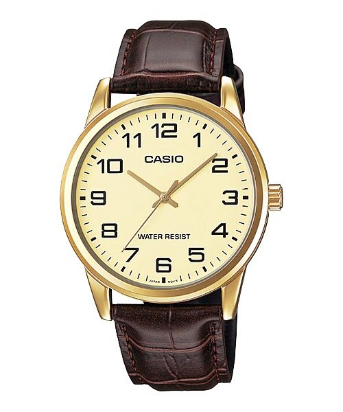 Casio Men's Watch with Leather Strap