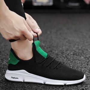 Green Black Breathable Fashion Rubber-sole Shoe Sneakers