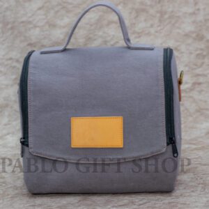 Grey Canvas Lunch Bag
