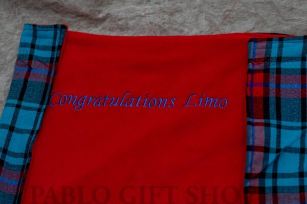 Maasai Fleece Blanket- Congratulations gift