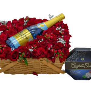 Red Roses and Berry Flowers  Hamper
