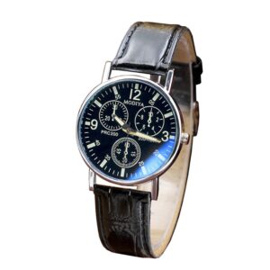 Modiva Genuine Leather Strap Watch
