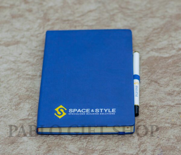 Space and Style Corporate Branded Notebook and a Pen