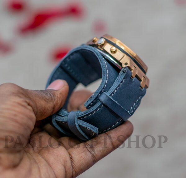 Blue Pure Leather Watch Straps