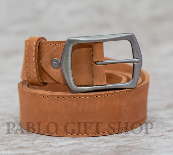 Men's Pure Leather Belt-Tan Brown