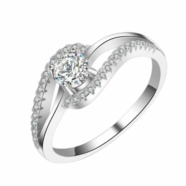 Iced Sterling Silver Promise Ring
