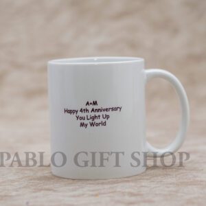 Personalised Coffee Mug with an Anniversary Message