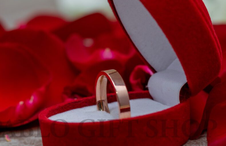 Slim Rose Gold Stainless Steel Wedding Ring