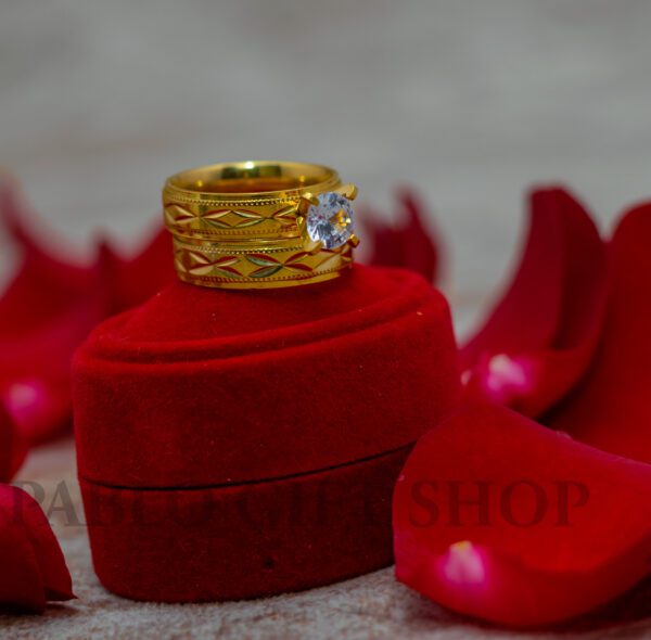 Stainless Steel Gold  Wedding Rings