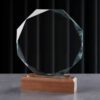 Octagon Shaped Crystal Award