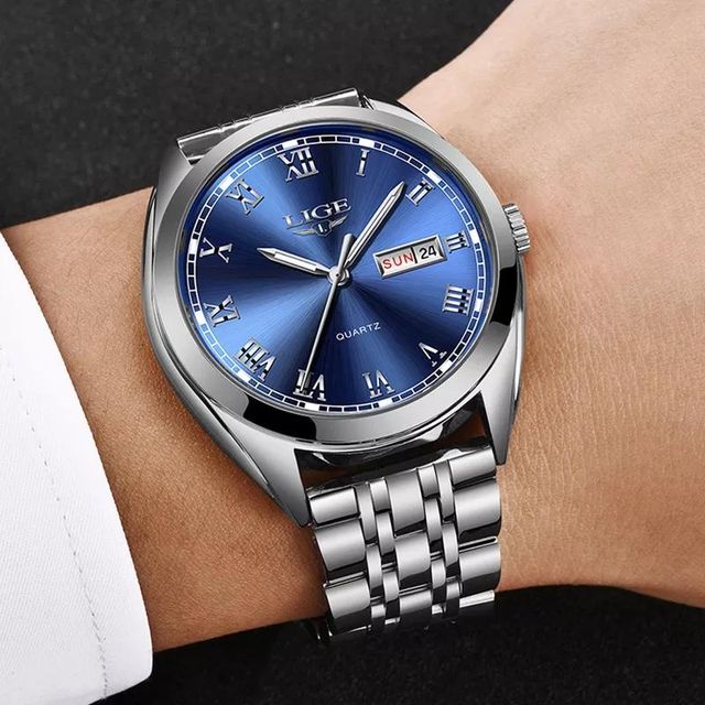LIGE 9904D Auto Date Stainless Steel Men's Luxury Watch