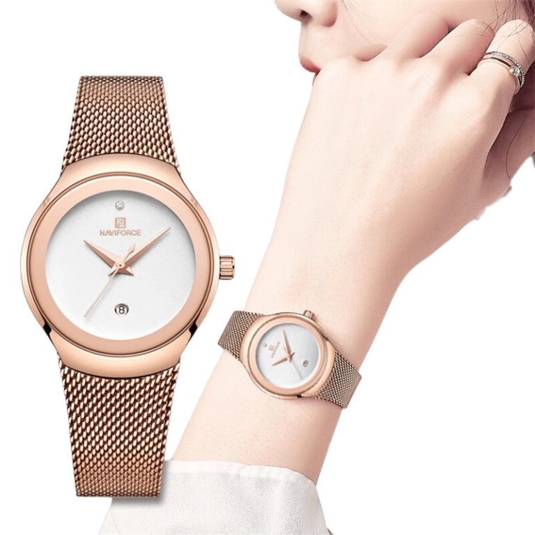 NAVIFORCE 5004L Rosegold Stainless Steel Ladies Wrist Watch Pablo