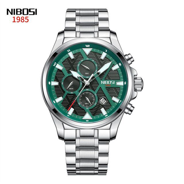 NIBOSI Chronograph Silver Men's Watch