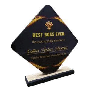 Personalised Best Boss Award Plaque
