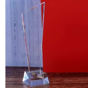Skyscraper-Shaped Crystal Clear Trophy