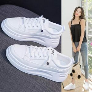 Trendy White Ladies Sneakers