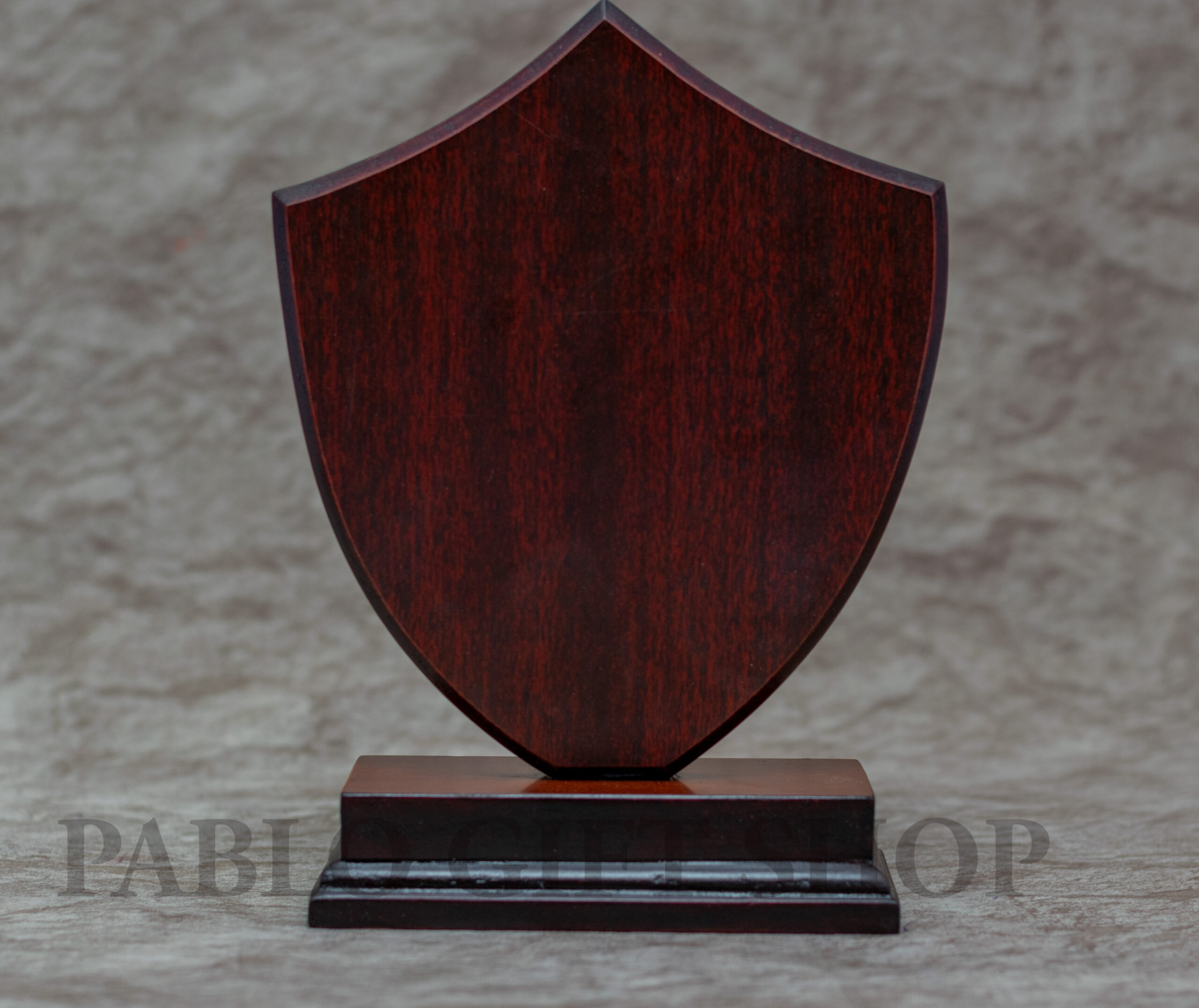 Wooden Shield Trophy Plaque Award Pablo Gift Shop