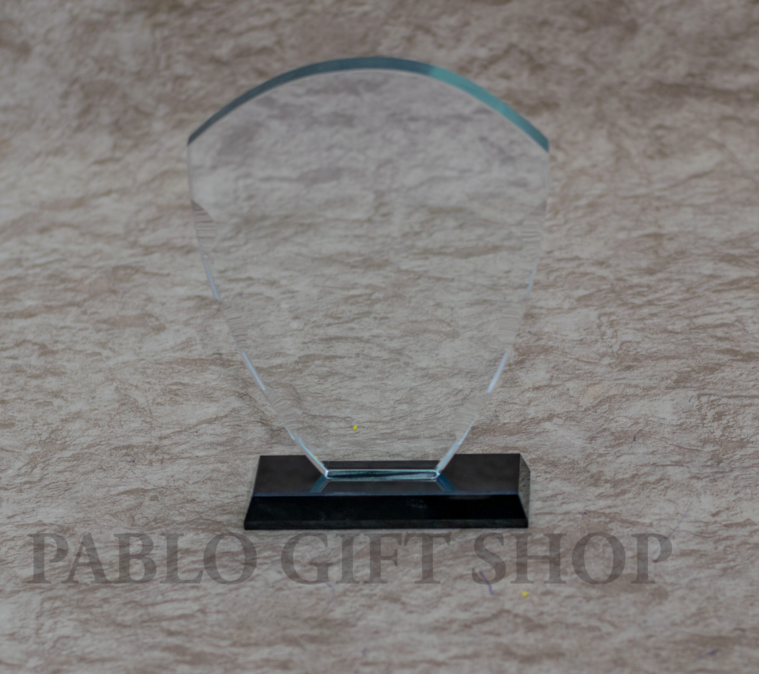 Arc Shaped Crystal Clear Award Trophy
