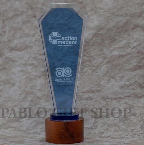 Blue Crystal Winner's Award Trophy