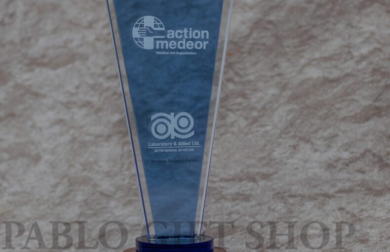 Blue Crystal Winner's Award Trophy
