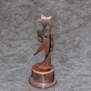 Customizable Bronze Colour Metallic Award Trophy